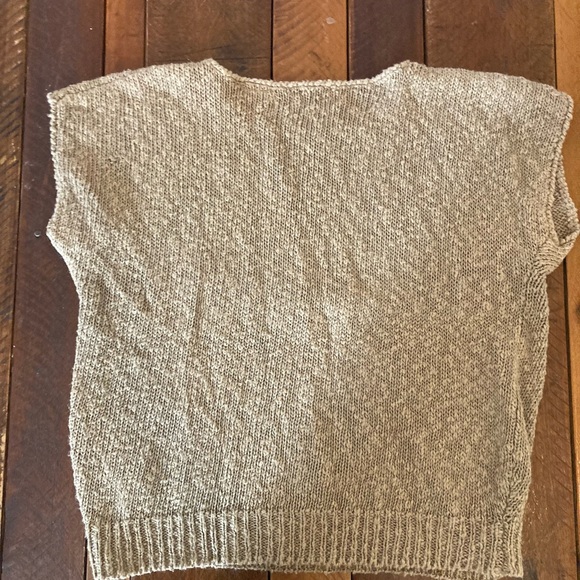 Women’s vintage Worthington sweater vest Cotton Ramie Blend size medium flower - Picture 2 of 3